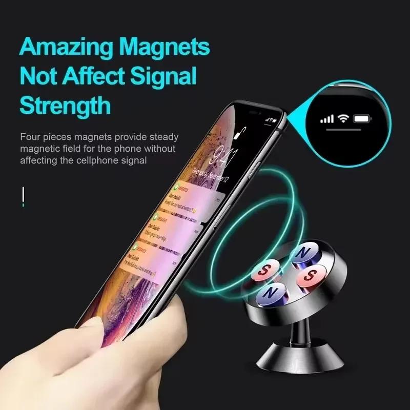 Magnetic Car Phone Holder Magnet Mount Mobile Cell Phone Stand GPS Support For iPhone 15 13 12 Pro Xiaomi Huawei Samsung Oneplus