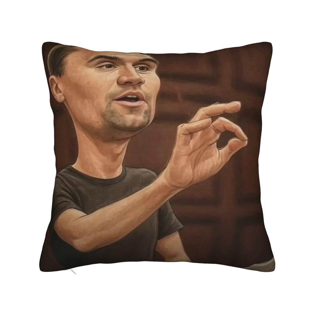 Charlie Kirk Miner Pillow Case Comfy Pillow Cover For Sofa Car Home Decor Funny Cushion Cover
