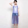 1Pcs Transparent Oilproof Apron Waterproof Sleeveless PVC Apron Kitchen Cooking Commercial Cleaning Restaurant Blue