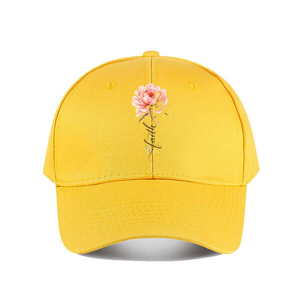 Blush Bloom Script Grace Artwork Baseball Cap Fashion Outdoor Sports Sunhat Unisex Snapback Cap Womens