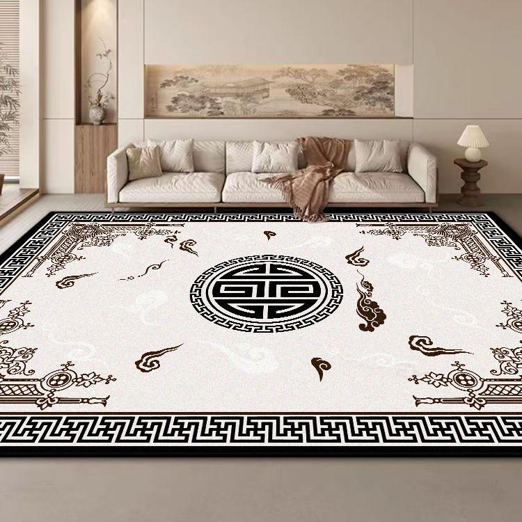 New Chinese Style Large Size Carpet for Living Room Coffee Tables Mat Antiskid Study Decoration Rug Easy Cleaning Customizable