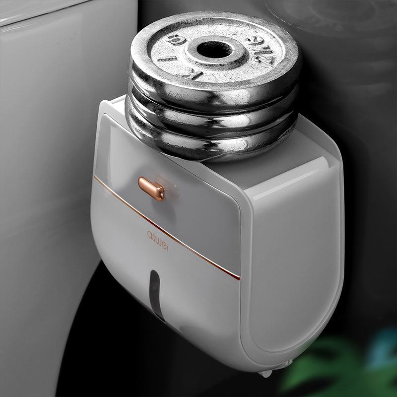 Punch-Free Waterproof Wall-Mounted Bathroom Tissue Holder