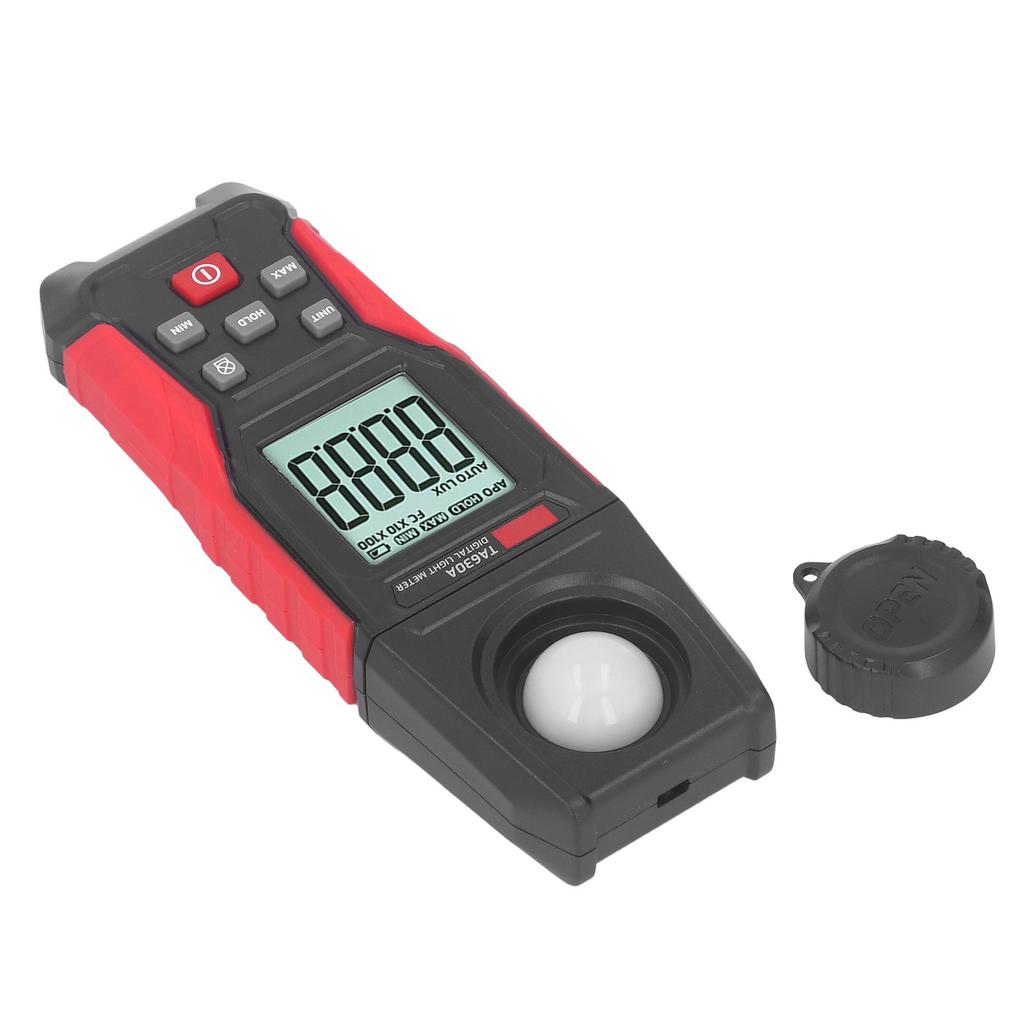 Digital Illuminometer High Accuracy 200000 LX Range 0.1LX Resolution Luxmeter Light Meter with Alarm