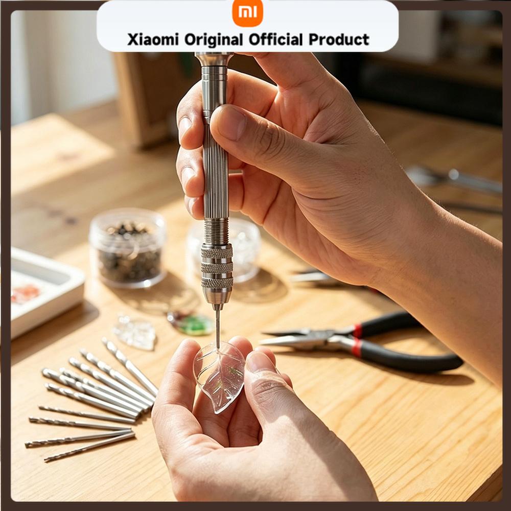 Xiaomi Porte-foret à main pour moules de coulée de résine, foret à main torsadé à tête unique avec 10 forets (0,8-3 mm) pour la fabrication de bijoux