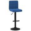 Bar Stool Set of 2 Blue Velvet