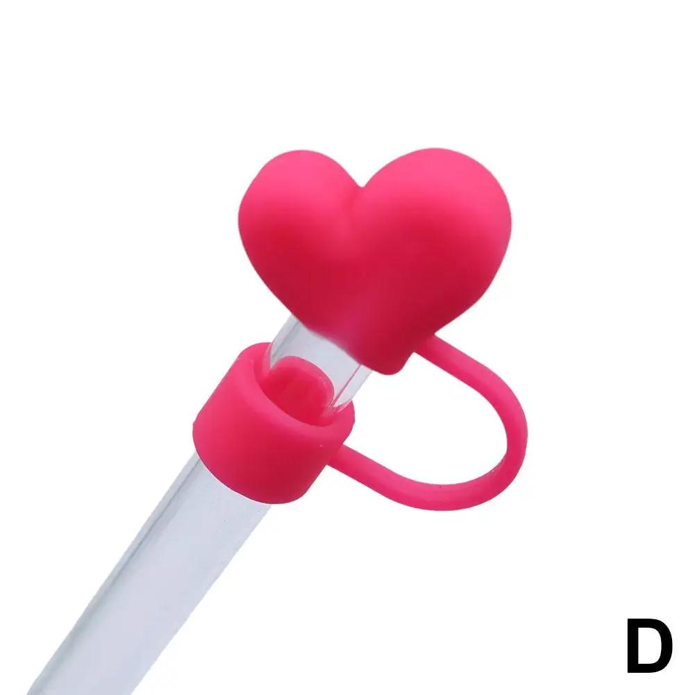 Love Straw Cover Cap Reusable Silicone Straw Toppers For Stanley Cup Leak-Proof Dust Proof Straws Cover For Tumbler Accesso L3V0