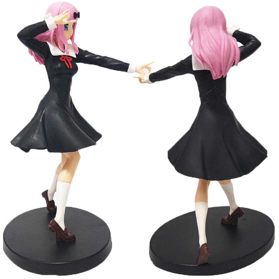 Figura Anime 18cm Fujiwara Chika Love is War Shinomiya Kaguya Action Figures Kawaii Ragazza Statuetta PVC Modello da Collezione Bambola Giocattolo