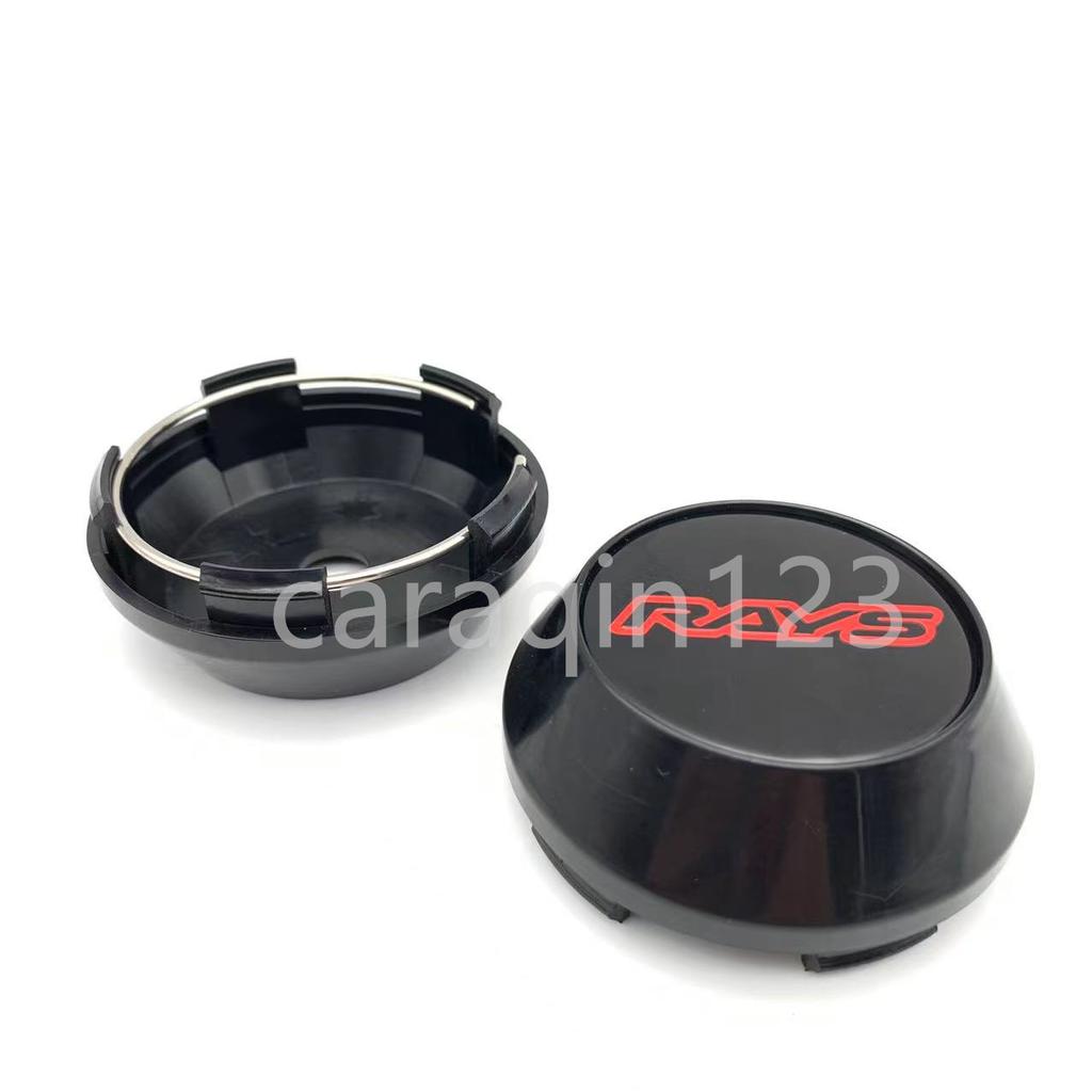 4pcs RAYS 65/60 mm Racing Car Wheel Center Hub Caps Car Emblem Badge Logo Wheel Center Cap label car styling accessories