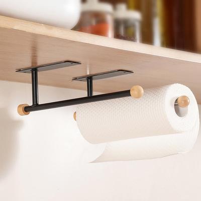 1PCS Küche Handtuch Aufhänger Rack Bar Schrank Frischhaltefolie Lappen Hängen badezimmer Organizer regal wc papier rollen halter