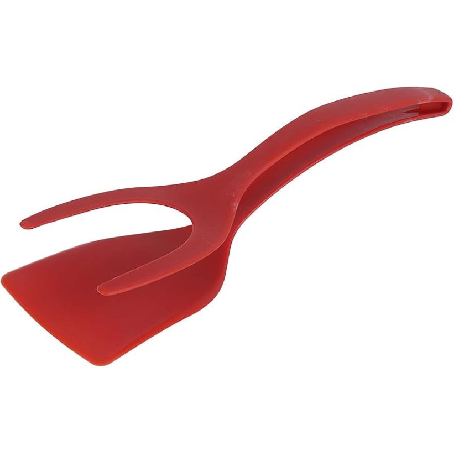 Fried Egg Double Spatula, Non-stick Food Clip 2-In-1Silicone Egg Turner Pancake Bread Clamp Barbecue Shovel Tongs for Food Grip and Flip(#1) #1