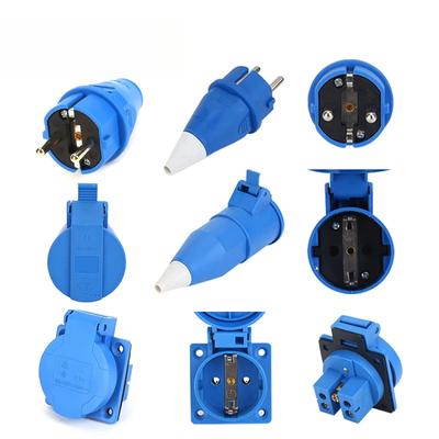 IP44 16A 2-polige Industriesteckdose, EU-Spezifikation, elektrischer Kabelanschluss für Klimaanlagen, 220 V-240 V