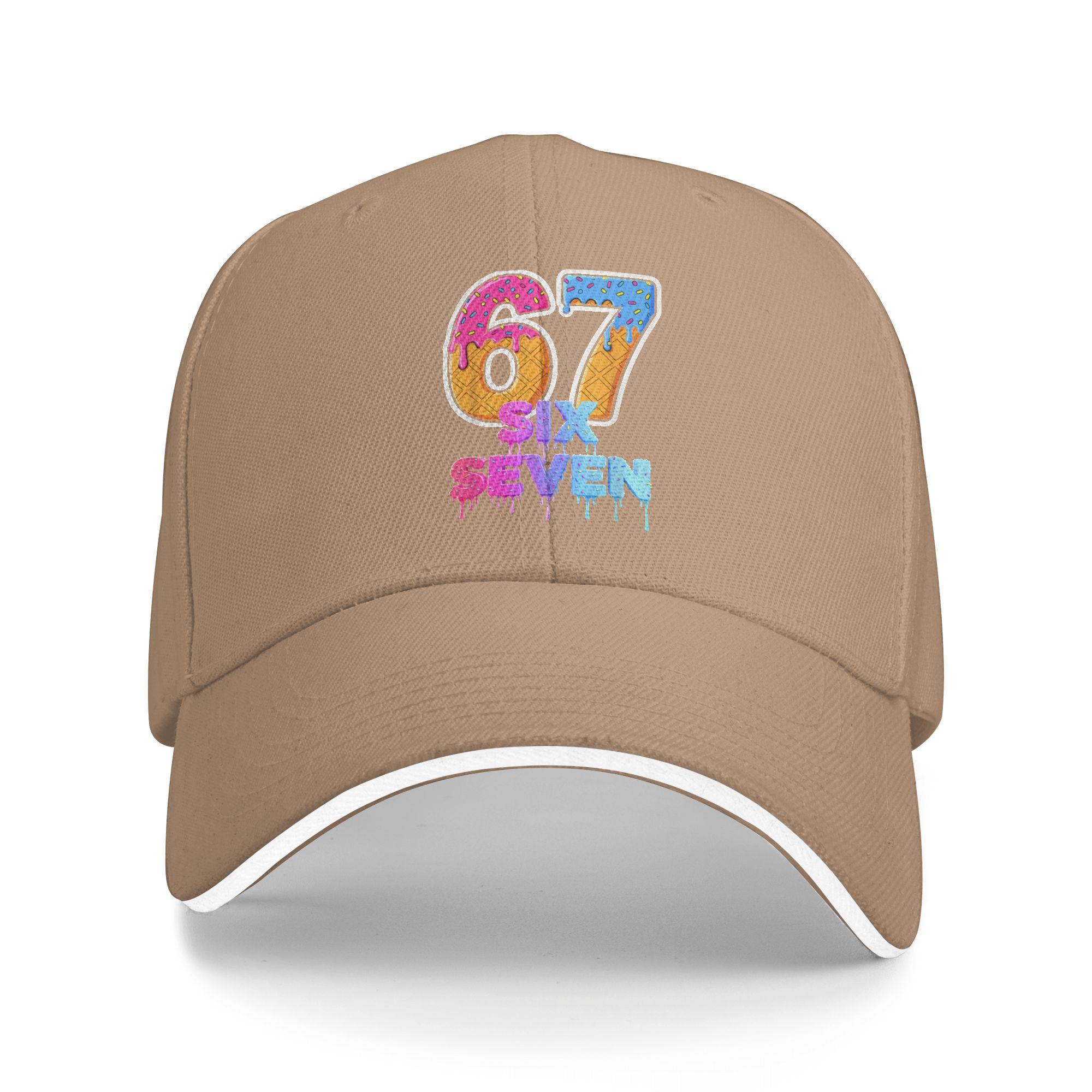 

Six Seven Ice Cream Drip Gen Alpha Slang Funny 6 7 Meme Baseball Cap Retro Hip Hop Hats Summer Men Running Hippie Snapback Cap One Size хакі