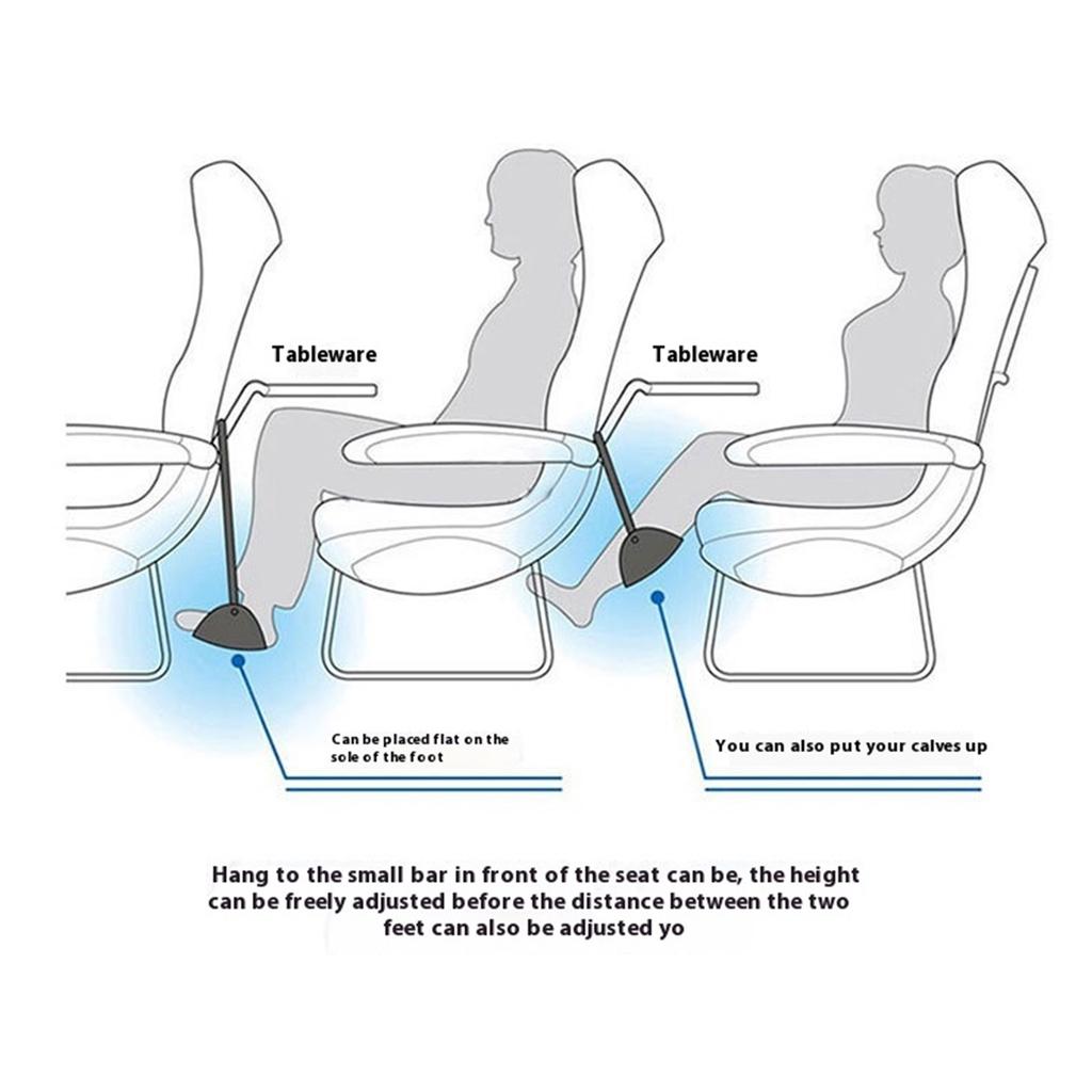 Portable Travel Foot Rest Hammock For Airplane Train Office Lightweight Foldable Practical Accessories Easy Installation