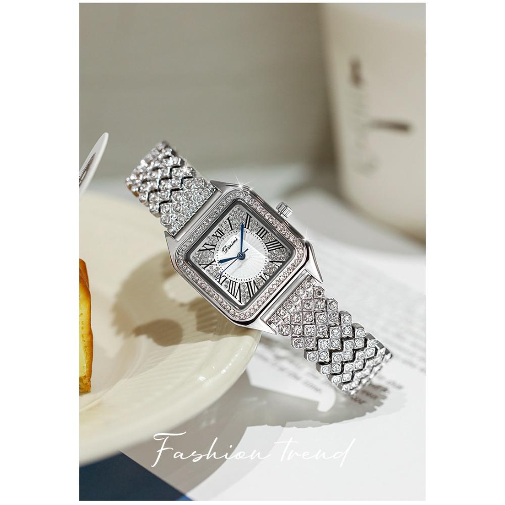 New Fashion Full Diamond Ladies Watch Light Luxury Baby's Breath Watch Niche Trend Diamond Steel Band Watch for Women