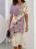New Summer Mid-length Dress 3D Printed Design Casual for Outings and Parties
