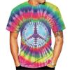 Colorful Vortex Tie-dye Pattern Printing 3D T Shirt for Men and Women Short Sleeve T Unisex Fashion O Neck Casual Men's Clothing