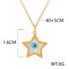 Titanium Titanium Steel Blue -eyed Shell Star Pendant Clavicle Chain Female Trendy Jewelry
