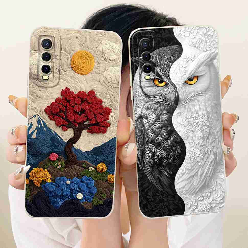 For vivo Y70s 5G Case Luxurious Flower Cartoon Silicone Back Cover For Vivo Y 70s Y51s Y51S V2002A Shockproof Phone Cases Fundas
