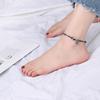 Vintage Bohemian Leather Women Summer Beach Sun Pendant Anklets Foot Chain Beads Charm