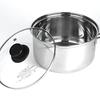 Pearl Metal HB-6154 18cm Stainless Steel Saucepan with Glass Lid, Compatible with All Heat Sources, Only One Stage
