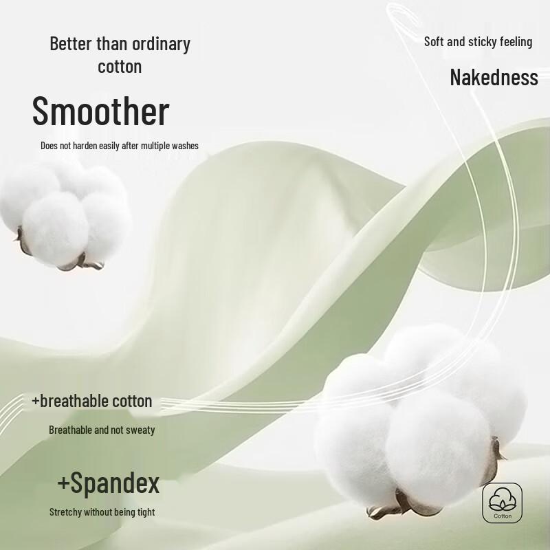 Fenteng Women's High-Waist 10A Antibacterial Cotton Underwear 4-Pack