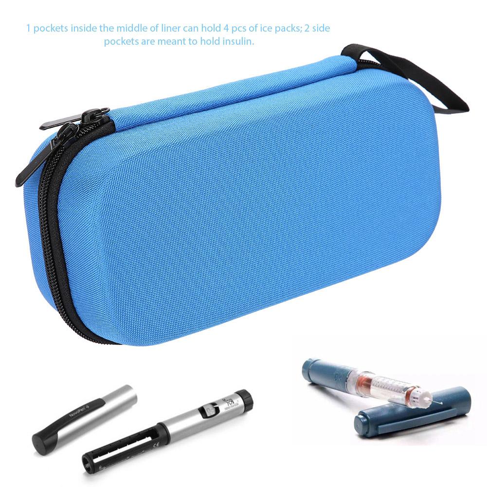 EVA Insulin Pen Case Cooling Protector Bag Pouch Cooler Travel Diabetic Ket Blue