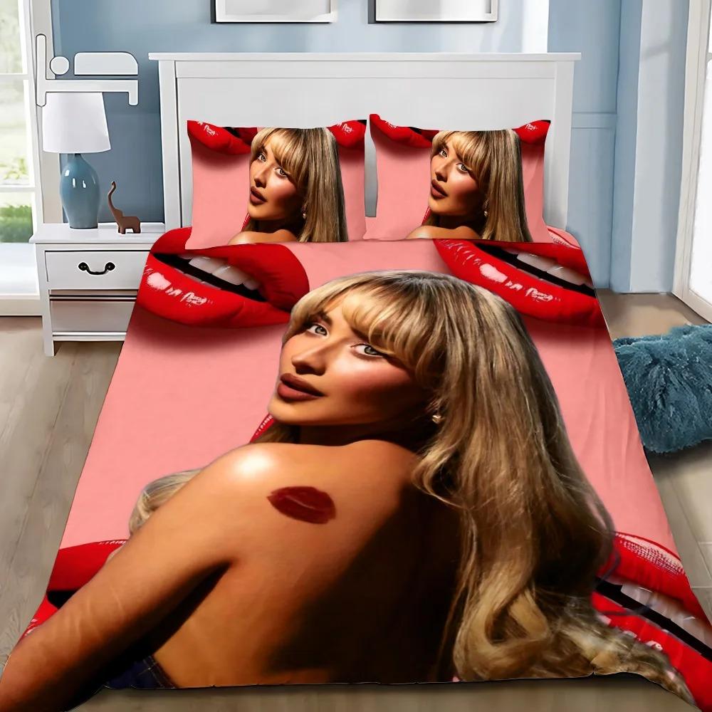 

Сабрина Карпентер Пододеяльник Наволочка Постельное белье Взрослый Мальчик Девочка Украшение Спальни Детский Подарок Односпальный Двуспальный Большой Размер 135x200cm 2pcs