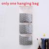 Cotton Linen Hanging Storage Bag With Multilayer Design For Living Room Organization