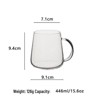 Zhi Shi Electroplated Handle Heat-Resistant Glass Cups (Set of 2)