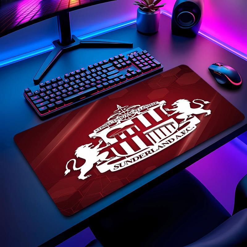 Sunderland Football Pattern Mouse Pad Non?Slip Rubber Base Gaming Mousepad For Desk Office Home