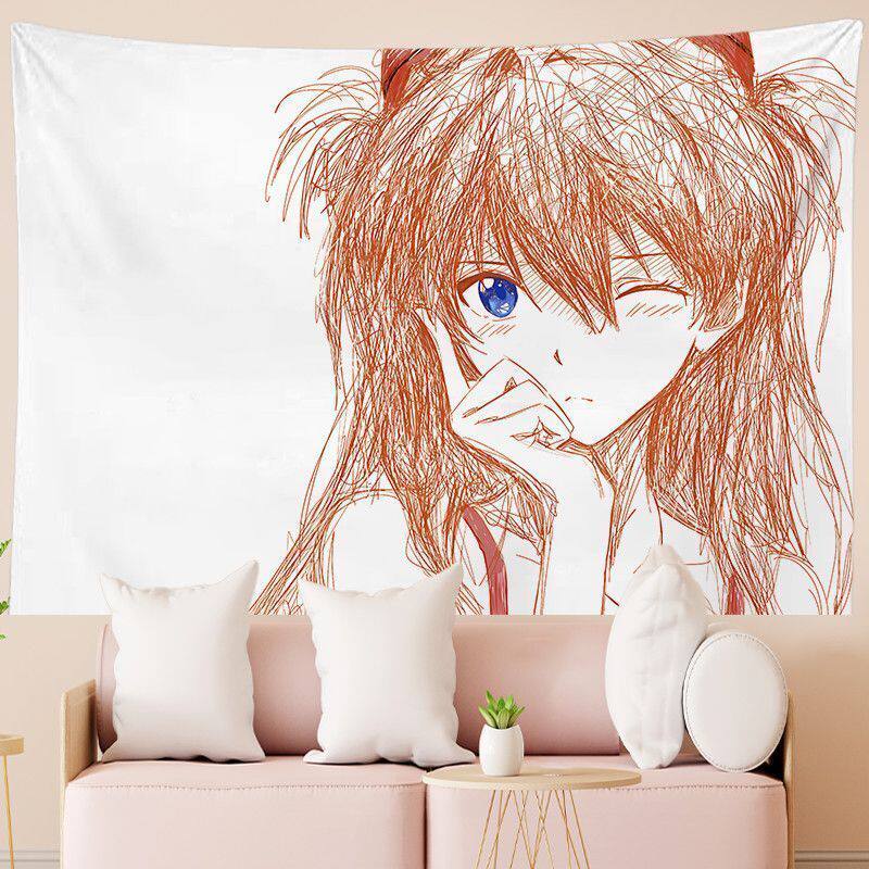 Anime Character Wall Tapestry Decor for Bedroom Dormitory Rental Room New Style Japanese Anime Wall Hanging Decorations 100X70CM