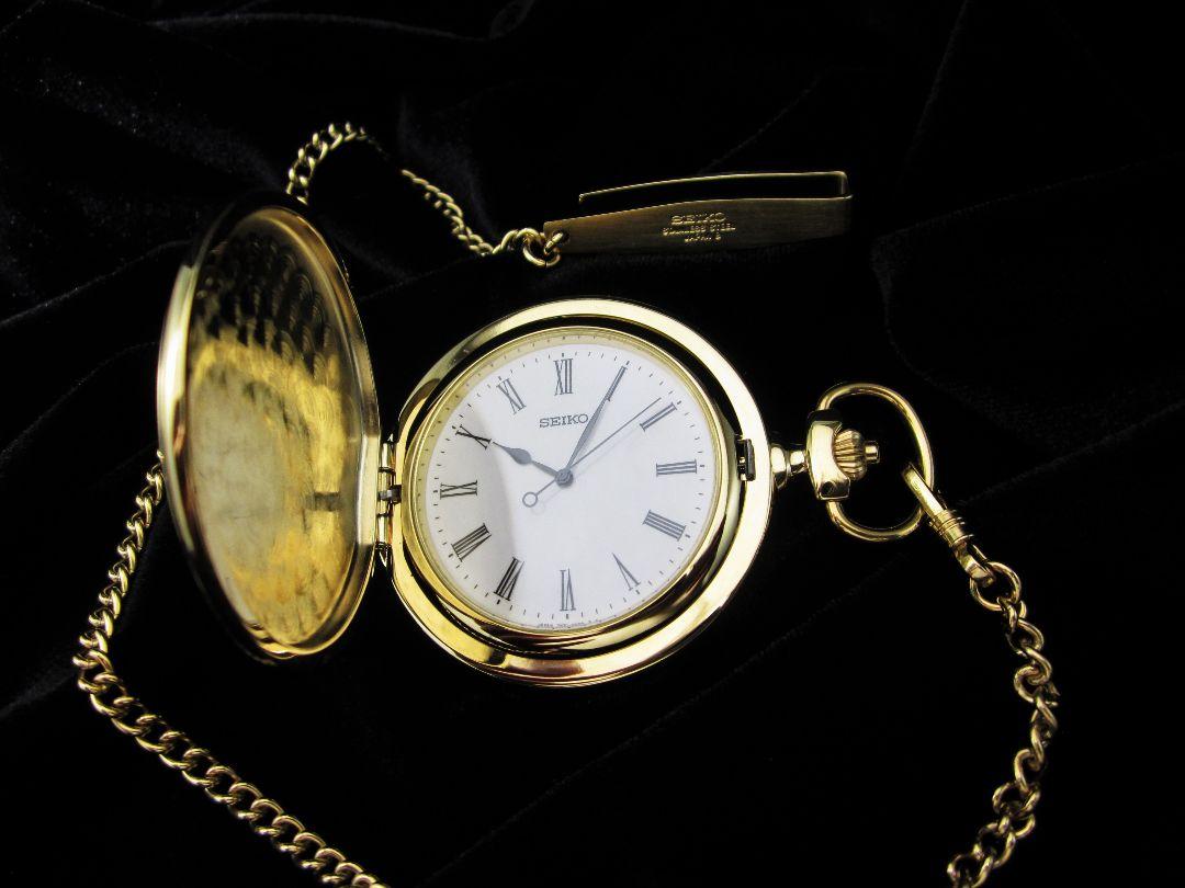 

[Б/У] Золотые карманные часы SEIKO