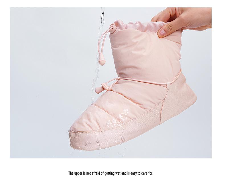 Women's Autumn/Winter Velvet Ballet Warm-up Shoes - Cotton-Insulated Boots for Dance Practice