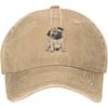 Vintage Washed Distressed Adjustable Pug Mom Dog Womens Denim Baseball Cap Mom Trucker Hat Cap for Women Unisex