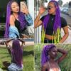 14" Purple Pre-stretched Yaki Straight Braiding Hair Extensions