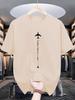 2026 Summer Bestselling Street Casual Fashion Comfortable Breathable Simple Aircraft Pattern Printed Unisexs Pure Cotton Tshirt