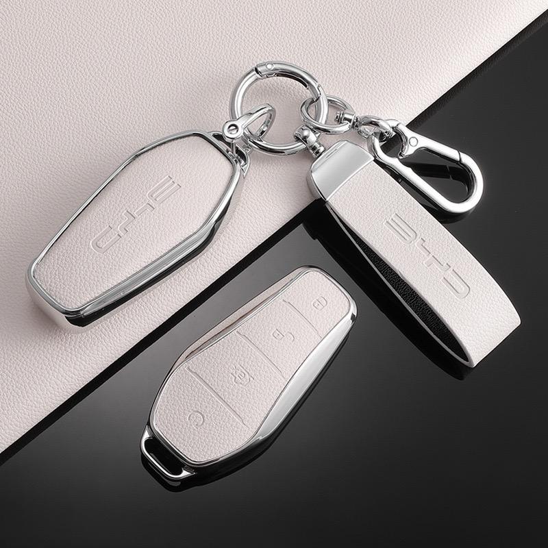 Car Key Case Cover Holder Shell For BYD Song Plus Atto 3 Han EV Tang DM Qin Seal Dolphin Remote Fob Auto Keychain Accessories