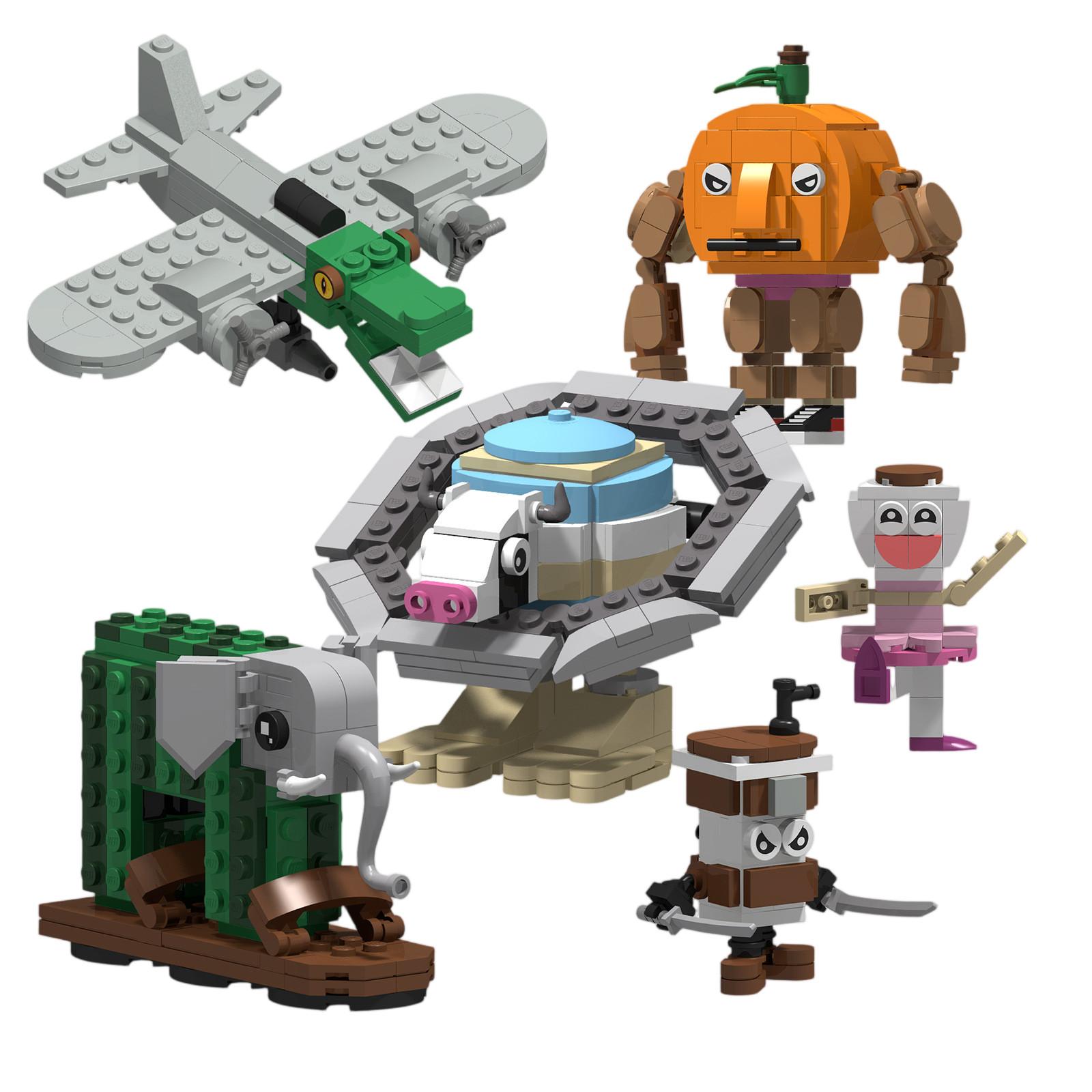 

Строительный блок Tung Tung Tung Sahu Stick Man, модель игрушки R 6 шт. One Size