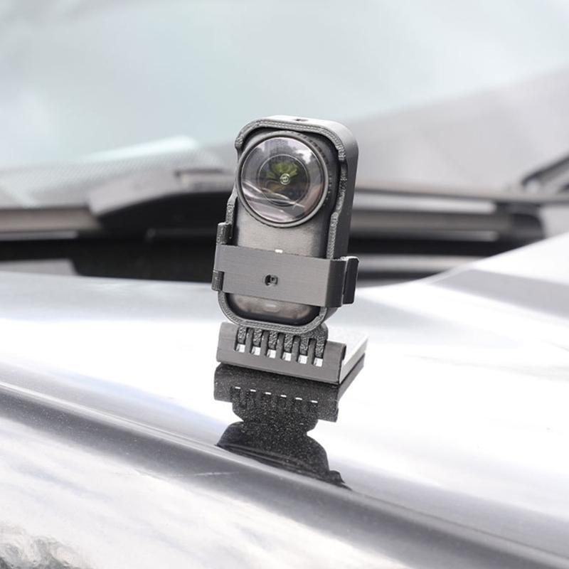 Magnetic Desktop Mount Stand for Dedicated Thumb Sized Panoramic Camera Adjustable Angle ABS Metal Base Black