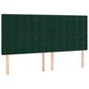 Box Spring Bed with Mattress Dark Green 160x200 cm Velvet