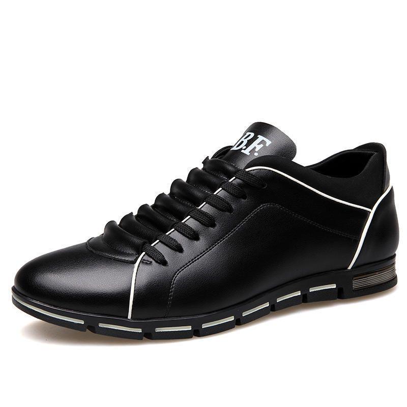 Stylish Casual Fashion Big Size Shoes For Versatile Breathable Leather Leisure Men Sneakers