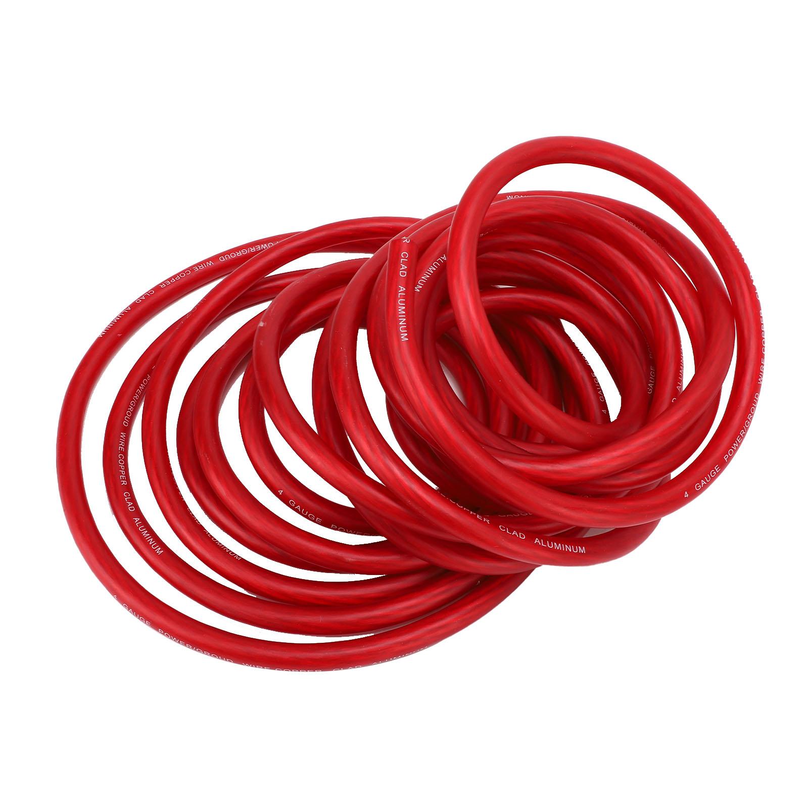 

4 Gauge Wire Copper Clad Aluminum CCA Soft Touch 25ft 4 AWG Power Ground Cable for Car Speaker Systems Rv Trailer