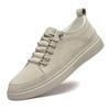 2024 European New Shoes for Men Genuine Leather Casual Shoes Retro Suede Flat Skateboard Shoes Street Fashion Sneaker 38-46