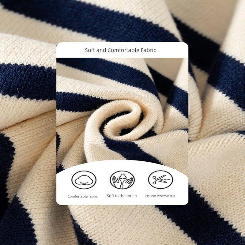 Spring and Autumn Kids Striped Sweater Coat Love Heart-Shaped Men and Women Kids' Sweater Baby Girl Long Sleeve Sweater Cardigan