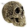 Collectible Art for Secret Rooms Creative Skull Flowers Sculpture, Human Head Skeleton Statue, Halloween Ornaments Home Decor Decor, Prop Indoor