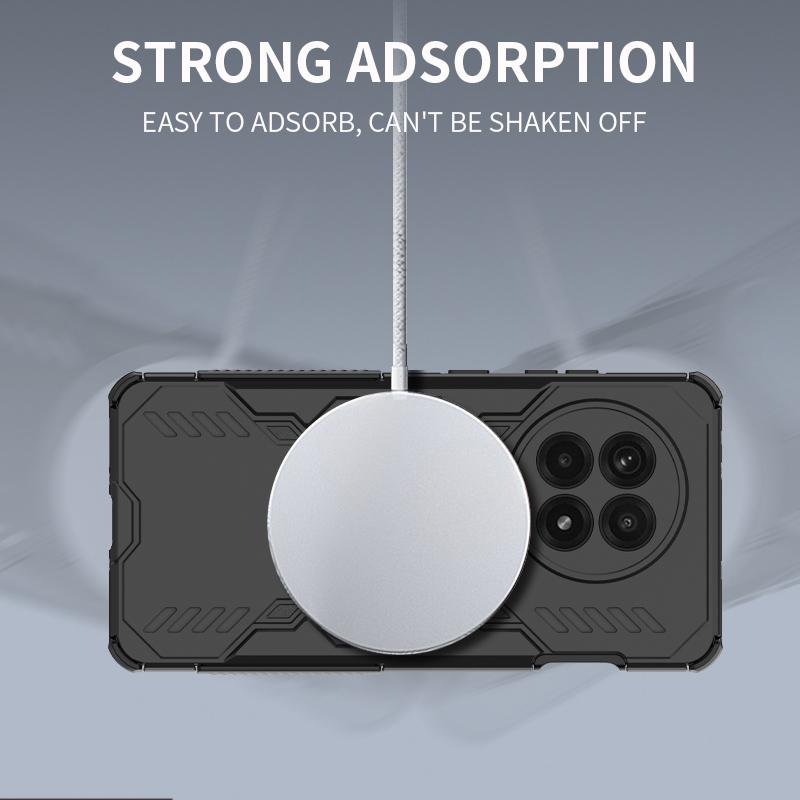 KEYSION Hollow Heat Dissipation Case for OnePlus 13R 5G Silicone+PC Magnetic Cooling Shockproof Phone Cover for 1+ Ace 5 Pro 5G