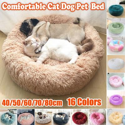 Round Soft Plush Pet Bed Washable Pet Mattress Sleeping Cushion Warm and Comfortable Cat Dog Pet Sleeping Bed Mat Nest