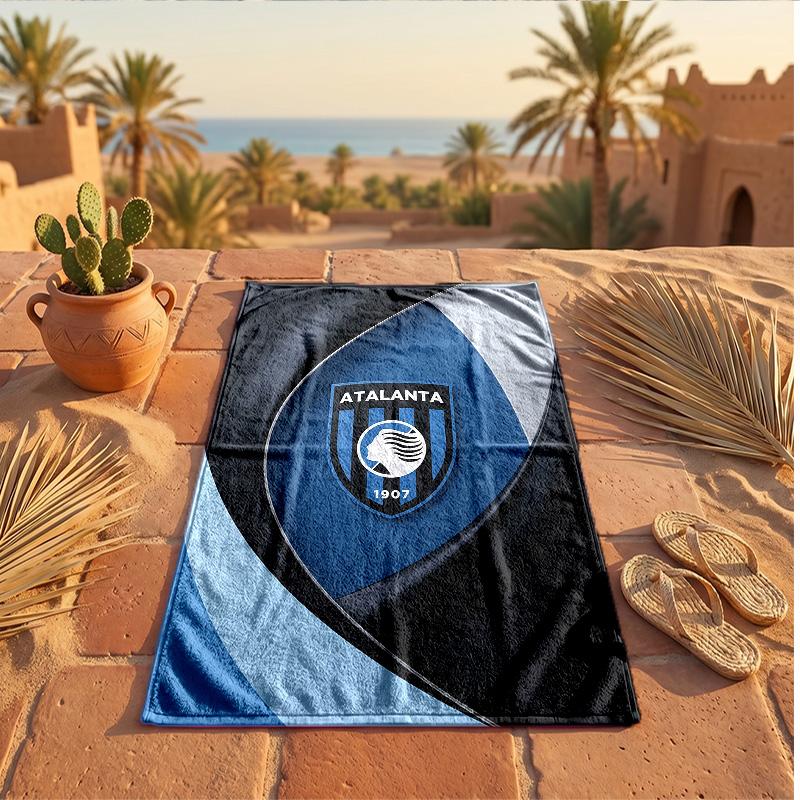Asciugamano da Spiaggia in Microfibra con Stampa Atalanta FC Asciugatura Rapida Assorbente Grande per Spiaggia Nuoto Viaggio