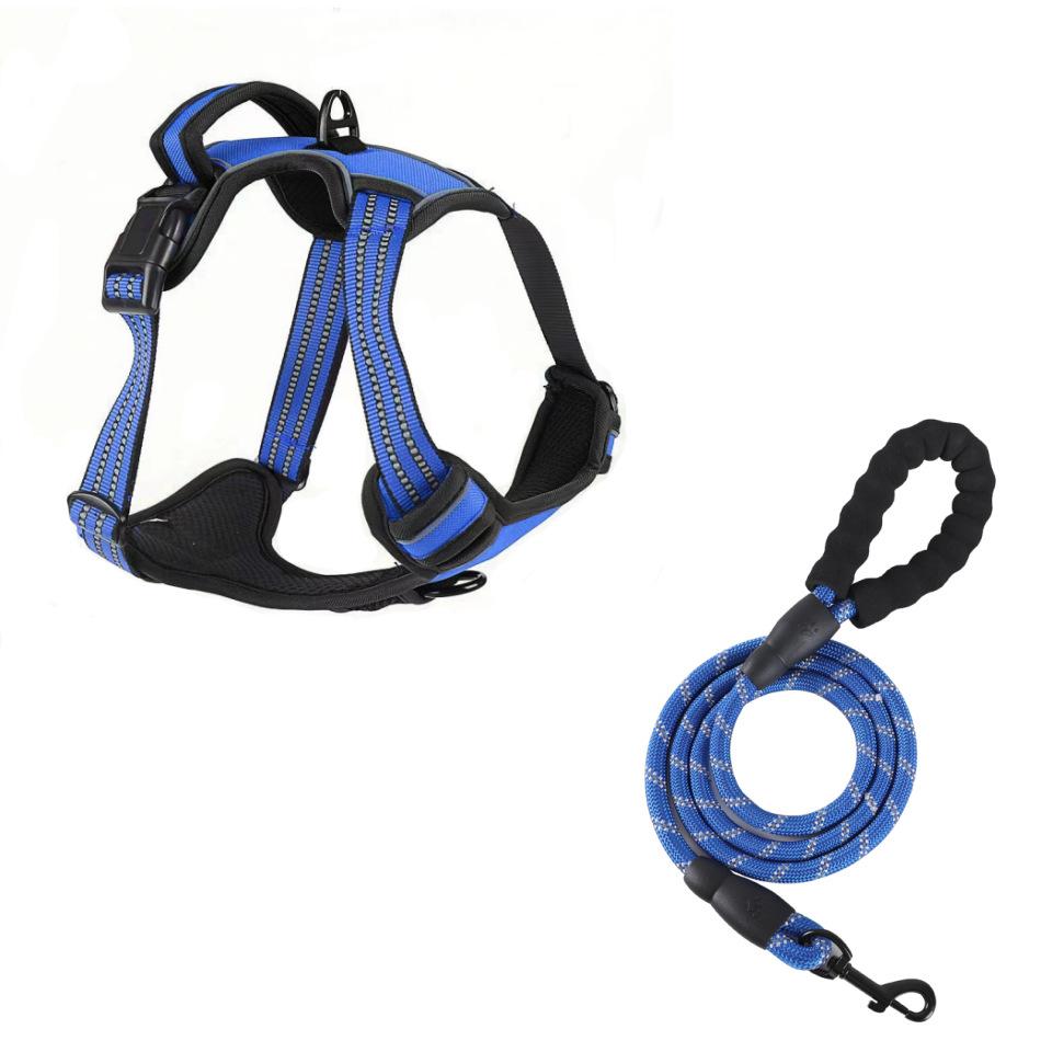 Dog Walking Pet Strap Universal Reflective Vest Dog Leash Chest Back