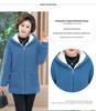 2025 Stylish Winter Coat for Middle-Aged Women: Plus Size, Hooded, Thickened Fleece Jacket with Velvet, Autumn/Winter